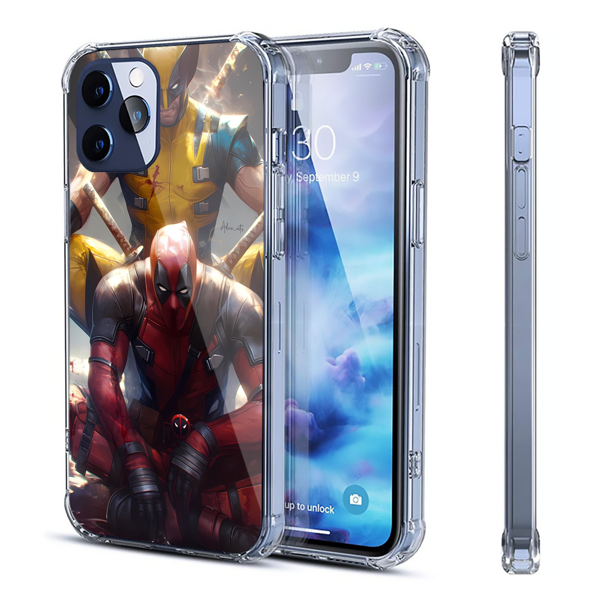 （画像用） Deadpool デッドプール 【iPhone 12シリーズ対応】透明スマホケース（クリアソフトケース）